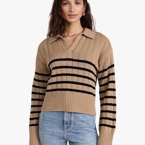 Pistola Striped Tan and Black Women's Sweater